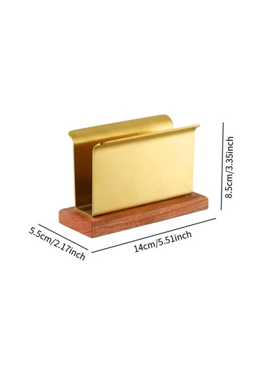 Homyl Peçetelik Paslanmaz Çelik Kağıt Tutucu Tezgah Yemek Altın