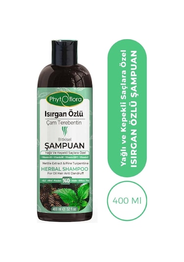 Phytoflora Isırgan Özlü Çam Terebentin Özlü Bitkisel Şampuan 400 ML