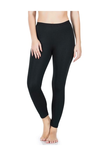 Derya Kurşun Düz Uzun Kadın Tayt 423 Siyah