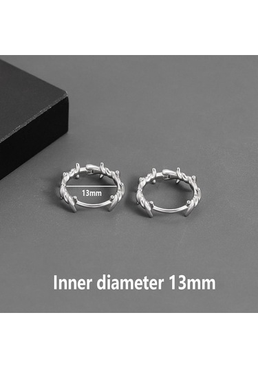 Novahub Beyaz Dikenler Çemberler Küpe Kadın Erkek Gençler Için Lüks Yeni Moda Trendy Parti Takı Estetik Beyaz