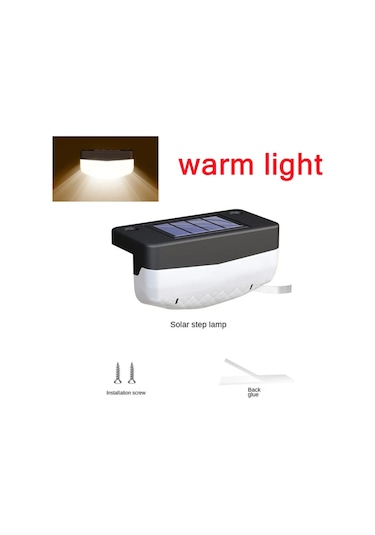 Uookzz Led Güneş Enerjili Merdiven Lambası - Su Geçirmez Bahçe, Teras Ve Peyzaj Aydınlatma Mavi