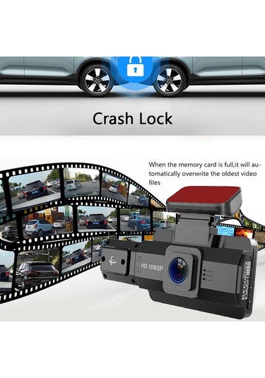 Maiyame Araba Ön-arka Kamera Sistemi 1080p Hd Görüntü Kaydedici, İki Lensli, Gündüz/gece Görüşü, Çoklu Dil, Park Monitörü Dvr