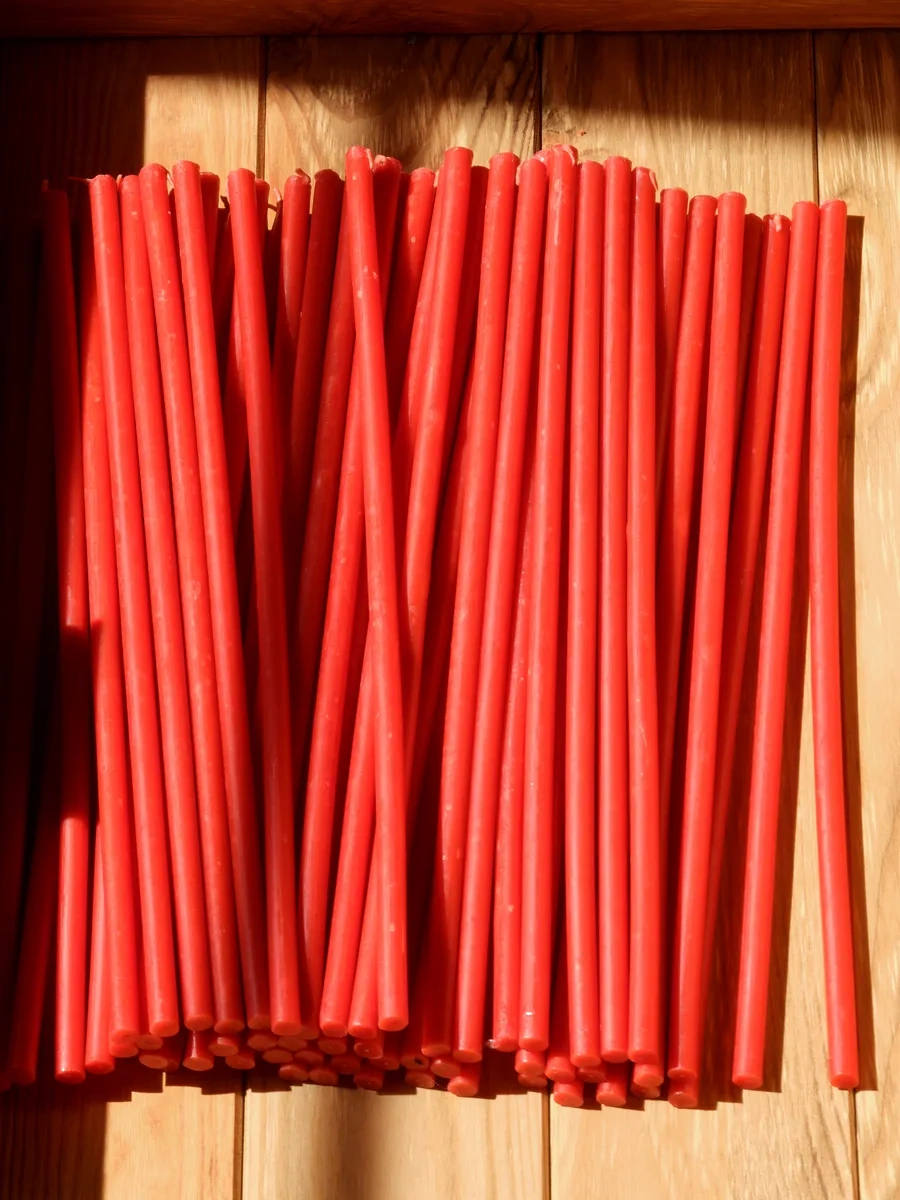 Nizegorodskie Sveci - Zavod Veresk Kilise İçin Mısır Mumları Diveevo Kırmızı No40 18797719 Kirmızı