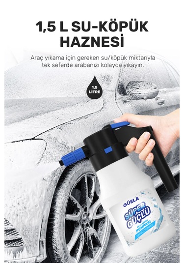 Yeni Model Şarjlı Otomatik Yüksek Basınçlı Oto Araba Yıkama Ve Te