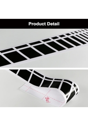 2 Araba Eteği Çıkartma Uzun Çizgili Otomobil Vinil Film Sargılama Çıkartma Ayarlama Glossy Yellow 1 Piece Set