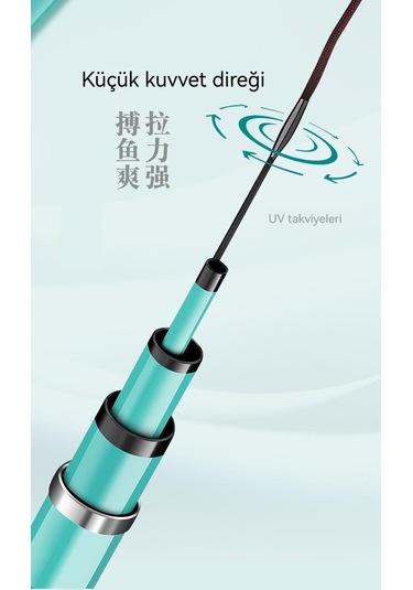 Tcherchi Karbon Olta Kamışı 8h19 Road Fishing Ayarlanabilir, Ultra Hafif Ve Sert Uzun Balık Oltası 5.4m
