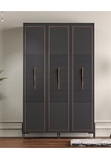 Tocco Platin 3 Kapaklı Country Gardırop