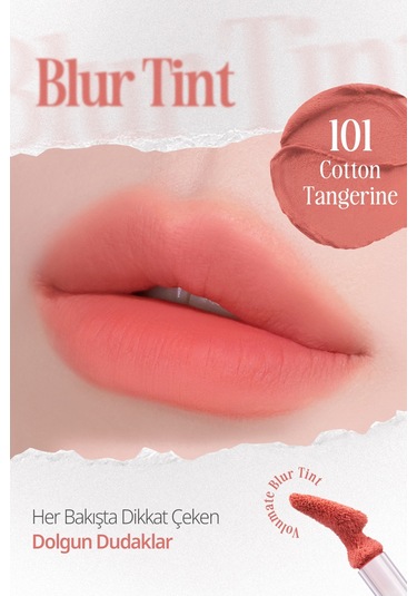 Clio Blur Efekti Veren Kadife Bitişli Dolgunlaştırıcı Tint Clıo Volumate Blur Tint 101 Cotton Tangerine