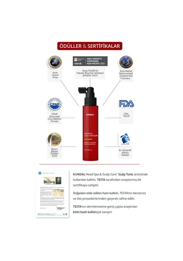 Kundal Scalp Kafein İçerikli Dökülme Karşıtı Saç Derisi Güçlendirici Tonik 100 ML