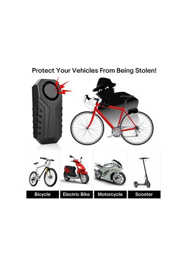 Mufunye Ip65 Su Geçirmez Bisiklet Alarmı - Çarpma Sensörlü, Uzak Kumandalı, Pil Düşük İndikatörlü, 3 Zil Sesiyle Korumalı Sf22r