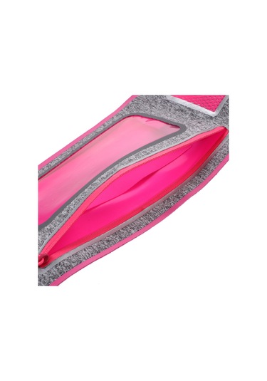 XL Spor Likra Akıllı Telefon Bel Çantası Gül