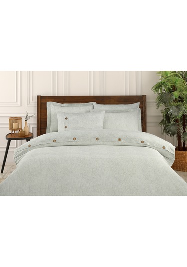 Özdilek Sadem Organik Soft Linen King Size Saten Nevresim Takımı Krem