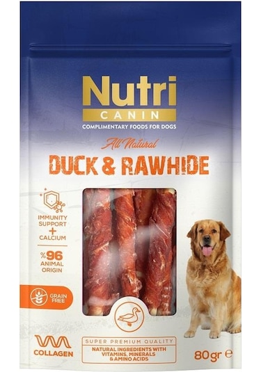 Nutri Canin Ördek Eti Sarılı Kemik Small Köpek Ödülü 80 G
