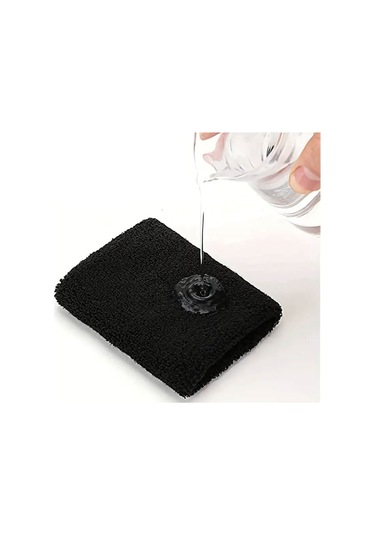 2 Adet Düz Renk Spor Fitness Ter Havlu El Bileklikleri Pamuklu Likralı Sarı