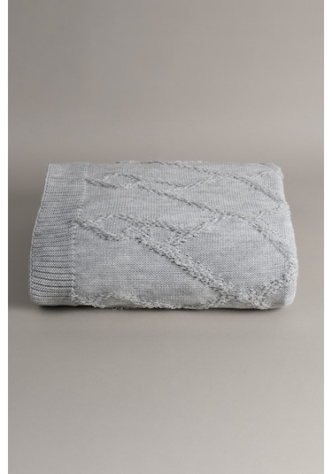 Espuma De Mar Gri Çift Kişilik Battaniye 200x220 37130 Gri
