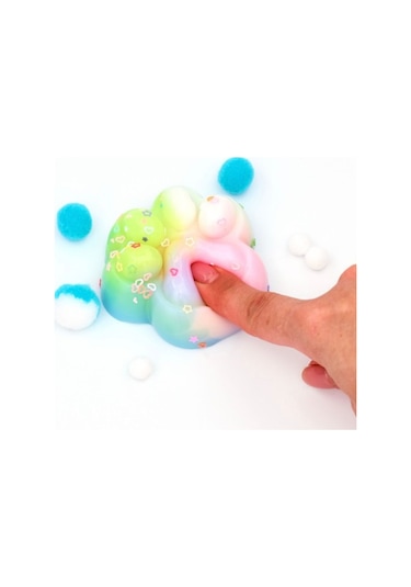 4 Adet Sukuşi Set Renkli Mini Squishy Kedi Patisi Taba Sukuşi Elastik Jel Stres Oyuncağı Diğer