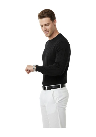 Deepsea Siyah Dar Kesim Likralı Erkek Triko Kazak Bisiklet Yaka Şık Tasarım 2605433 Siyah Deepsea Siyah Dar Kesim Likralı Erkek Triko Kazak Bisiklet Yaka Şık Tasarım 2605433 Siyah