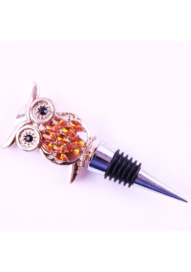 Konesam Baykuş Desenli Metal Şarap Fıçı Tıkanıcısı - 2 Adet - Lezzeti Korur - Dekoratif Ve Fonksiyonel