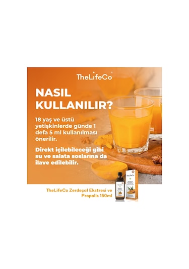 The Lifeco Zerdeçal Sıvı Ekstraktı 150 ML