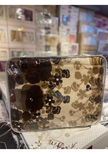 Sarar Çift Kişilik Battaniye- Bahar Kahverengi Kahve