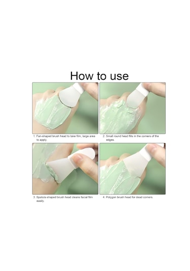 4 Adet Mini Spatula Maske Fırçası- Kolay Sürülebilir