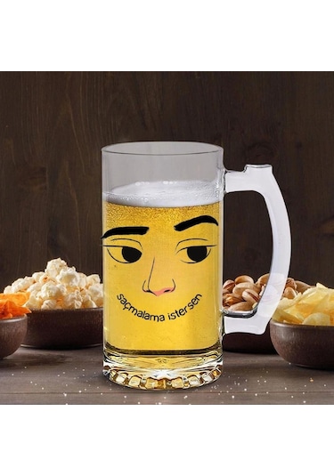 Saçmalama İstersen Tasarımlı Bira Bardağı