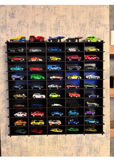 Oyuncak Araba Rafı Mobilya Siyah