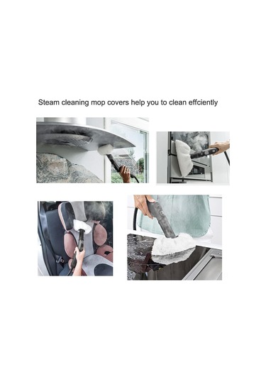 Mufunye Karcher Sc2-sc5 İçin Beyaz Mikrofiber 6'lı Aksesuar Seti - 3 Adet Gürültü Kapısı Ve 3 Adet Temizleme Pedalı