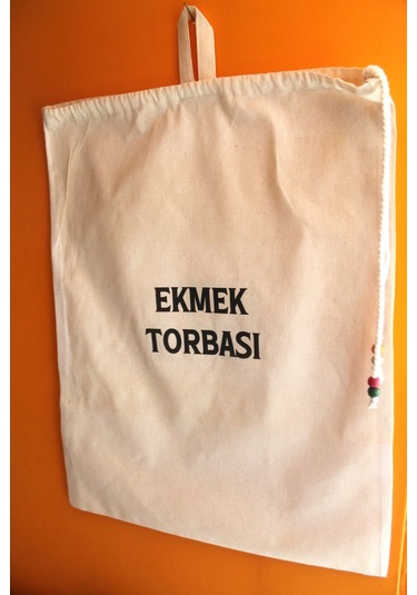 2'li Naturel Keten Ekmek Torbası ve Poşetlik Düzenleyici Set