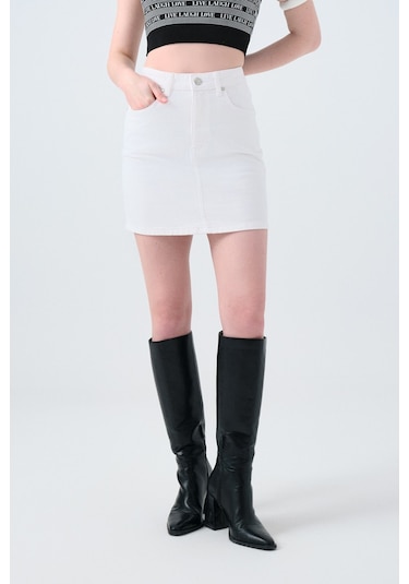 Loft Creon White W Kadın Etek Lf2039947 Beyaz