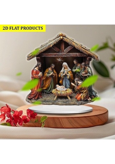 Lijinxu Masaüstü Kapalı Oturma Odası Için İsa Doğum 20cmx20cm