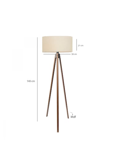 Homing Kumaş Silindir Üç Ayak Lambader Çöl Beji