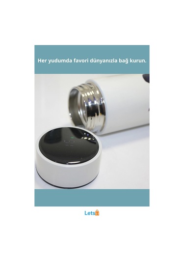 Anime Baskılı Paslanmaz Çelik Dijital Göstergeli Termos 500 Ml Çok Renkli