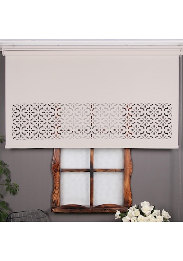 Lazer Kesim Stor Perde - Kalın Mat Model - Osmanlı Desen 001