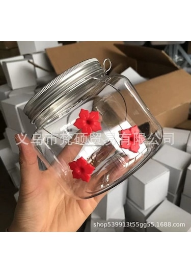 Pazly Evde Kullanım İçin Mükemmel Spot Hummingbird Kuş Besleyici Şişe, Kavanoz, Açık Sinek Kuşu Besleyici Kutulu