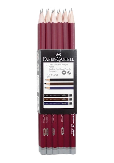 Faber-castell Dark Mercanlı Hb Kurşun Kalem 12 Adet Siyah