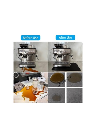 Ulzyvf Mutfak Tezgahı Su Emici Kurutucu Paspas, 30x50cm Gri, Dayanıklı Pratik Koyu Gri Koyu Gri