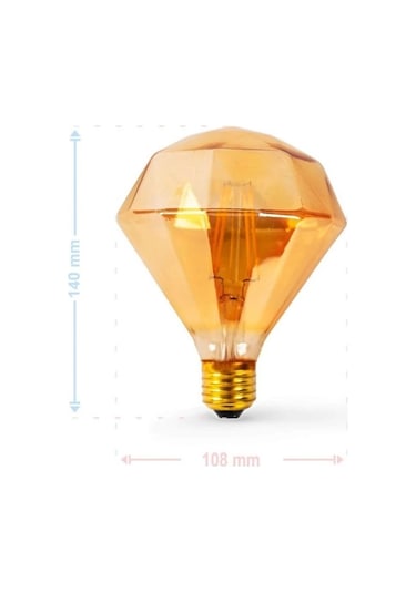 Vintage Filament Rustik E27 220v 2200k Prizmatik Edison Ampul 4w