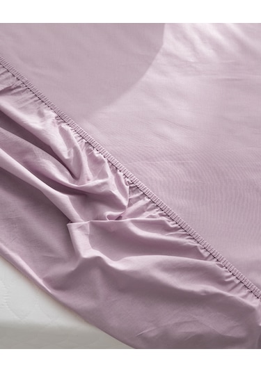 Madame Coco Manon Çift Kişilik %100 Pamuk Ranforce Lastikli Çarşaf - Açık Mürdüm Çok Renkli