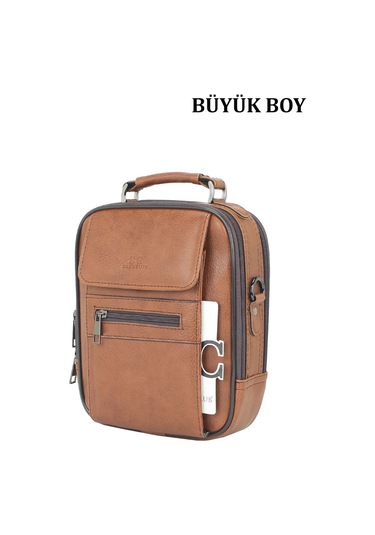 Büyük Boy Kasalı Erkek El ve Omuz Çantası Su Geçirmez Dış Yüzey