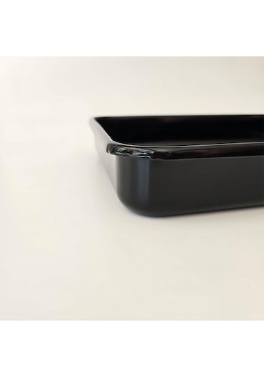 Emaye Dikdörtgen Fırın Tepsisi Siyah Siyah