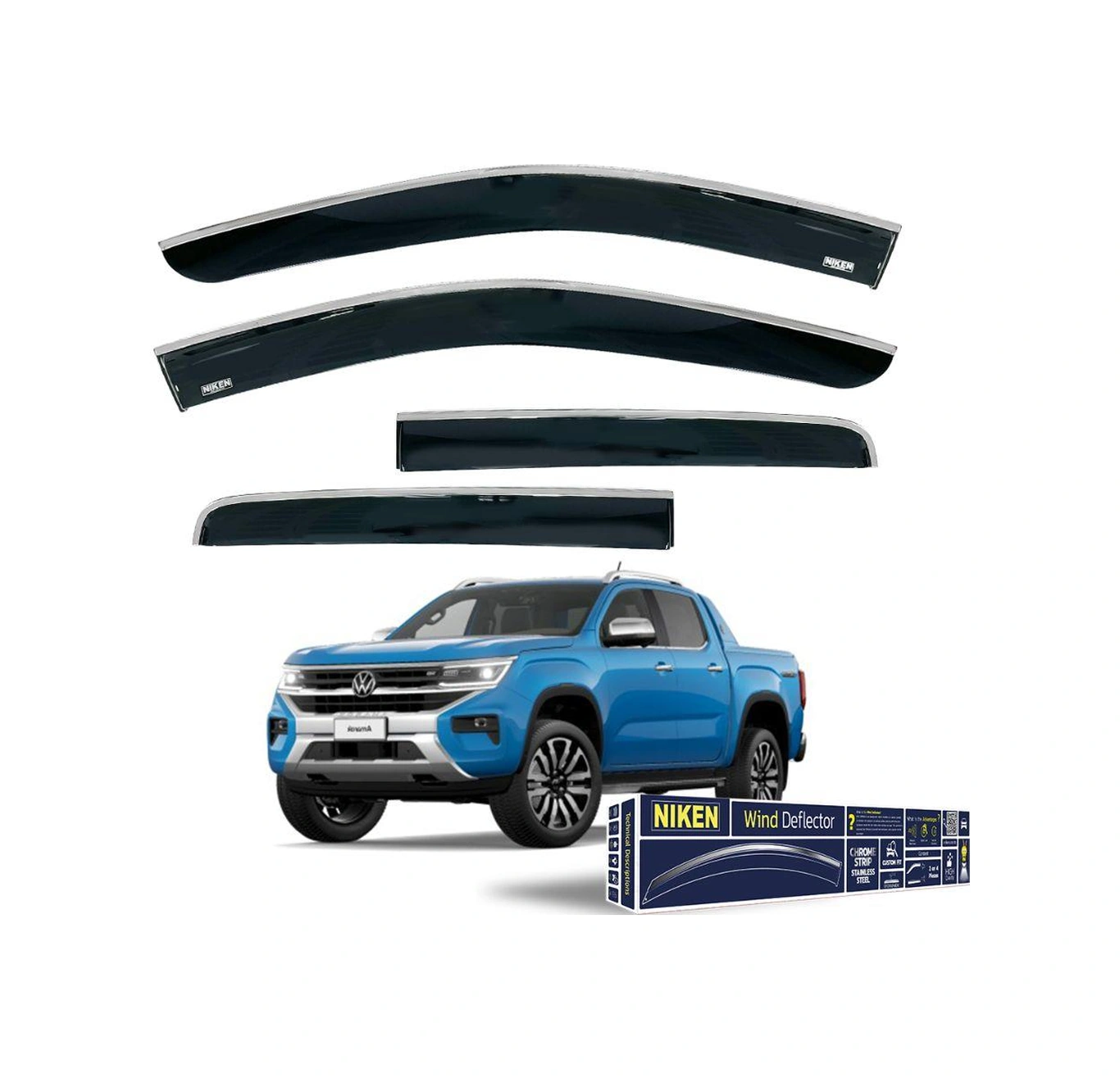 Volkswagen Amarok Krom Çıtalı Cam Rüzgarlığı 2023-