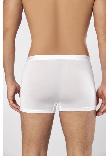 Weweus Beyaz Micro Modal Premium Erkek Boxer 1418 Beyaz