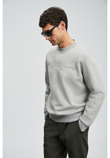 Lufian Loved Erkek Sweatshirt Açık Gri Açık Gri 112030170100180 Açık Gri