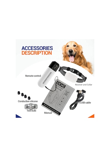 Uu0259w Köpek Eğitim Cihazı Köpekler İçin Havlama Tasması Su Beyaz