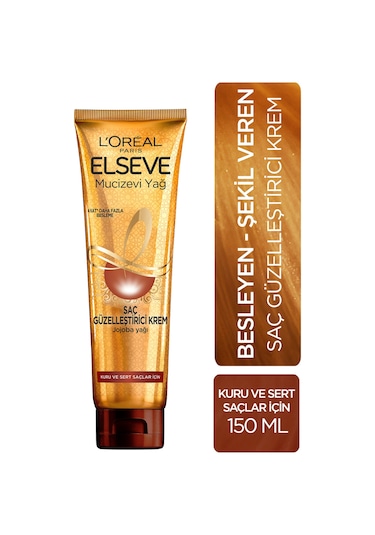 Elseve Mucizevi Yağ Kuru Saçlar için Güzelleştirici Bakım Kremi 150 ML