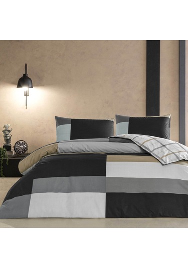 Taç Nexie Ranforce Çift Kişilik Nevresim Takımı Antrasit 000000001000051094 Lacivert