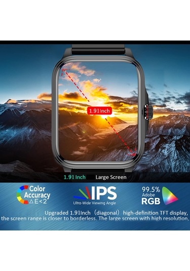 Jeemson 1.91" Ip67 Su Geçirmez Ekran Akıllı Saat (İthalatçı Garantili)