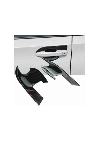 Shineyee Honda Accord 2018 10. Nesil Kapı Kolu Kapağı 4'lü Set - Karbon Desenli Abs Malzeme - Dayanıklı Ve Zırhlayıcı Dekoratif Aksesuar