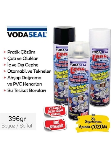 3 ADET Leak Fix Su Geçirmez Sızdırmaz Sprey 396 Gr BEYAZ